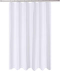 N&Y HOME Extra Long Shower Curtain Liner Fabric 72 x 96 inches, Hotel Quality, Washable, Water Repellent, White Spa Bathroom Curtains with Grommets, 72x96