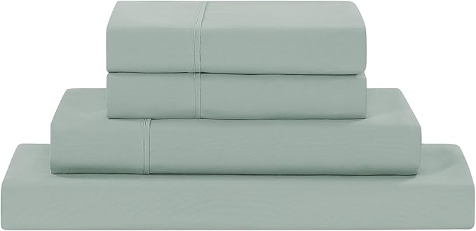Modern Threads Soft Microfiber Solid Sheets - Luxurious Microfiber Bed Sheets - Includes Flat Sheet, Fitted Sheet with Deep Pockets, & Pillowcases Smoke California King