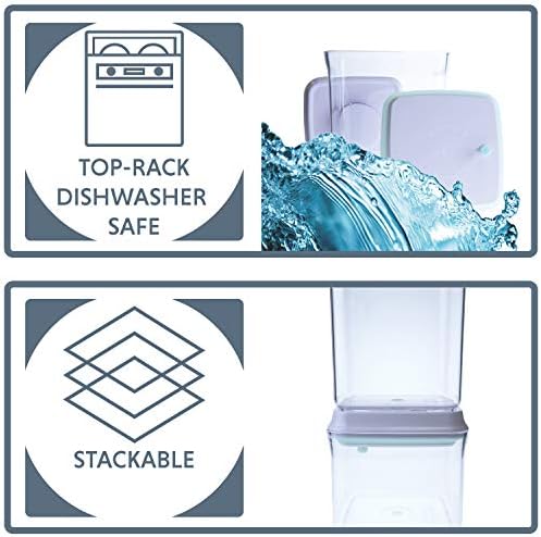 iChewie Bop Top | Airtight Meal Prep Containers with Lids | Food Storage Container Sets | Snack and Overnight Oats Fridge Organizer | Pantry and Kitchen Organization
