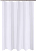 N&Y HOME Fabric Shower Curtain Liner 60 x 78 inch Long Stall Size, Hotel Quality, Washable, Water Repellent, White Bathroom Curtains with Grommets, 60x78