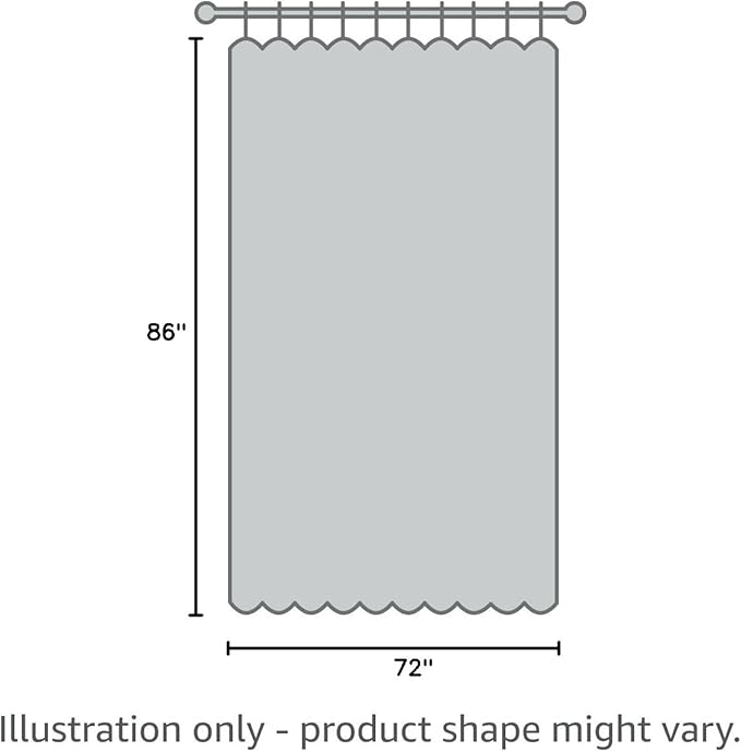EurCross Extra Long Shower Curtain Liner, Waterproof Clear Shower Liner 72 x 86inches with 3 Bottom Magnets, Transparent