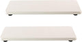 NiuYichee 2 Pcs Water Absorbing Stone Trays, Kitchen/Bathroom Sink Soap Dish, Diatomite Tray Used for Hand Soap & Cosmetic Bottles in The Modern Home, 3.15" W x 8.7" L, White