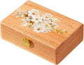 Travel Jewelry Case Small Wood Jewelry Organizer Jewelry Box for Women (Pine Wood Print C)