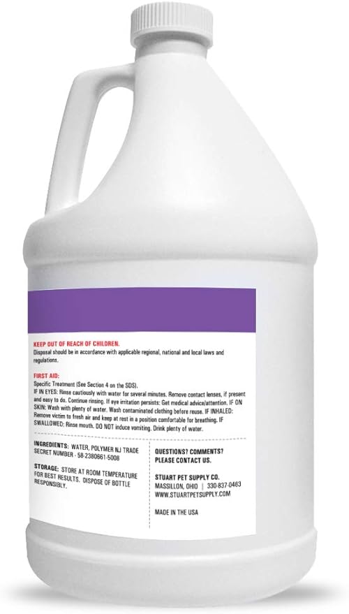 Stuart Pet Supply Co. Professional Strength Deep Clean (Gal.) 3X Carpet Cleaner Solution & Deodorizer, Concentrated Encapsulating Carpet Shampoo, Pet Odor & Dirty Carpet Cleaning Solution 128 fl oz.