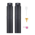 Tekson 8ml Travel Perfume Atomizer Refillable, Mini Cologne Spray Bottle Empty, Small Aftershave Portable Sprayer for Liquid Dispenser (Black)