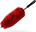 Maxshine Wheel & Rim Brush 10” | Easy to Clean | Large Soft Bristle PP Material with Comfort Grip & Knuckle Guard | Scratch-Free Wheel Cleaning Brush | Universal Car Detailing Tool for Rims & Tires