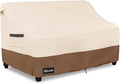 3-Seater Patio Sofa Cover,85W x 37D x 35H Inches Outdoor Couch Cover,100% Waterproof Heavy Duty Patio Sofa Covers,Patio Furniture Covers,Beige&Brown
