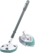 Casabella Tub and Tile Brush with 28 Inch Extendable Handle and Scrubber Pad