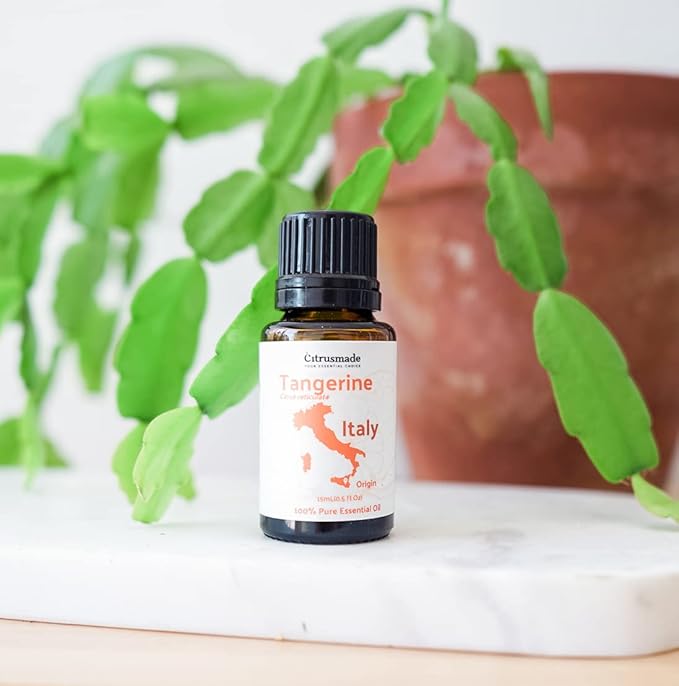 Tangerine Essential Oil - Direct from Citrusmade in Sicily, Italy - Essential Oils for Diffusers & Aromatherapy | 100% Pure Therapeutic Grade (15ml)