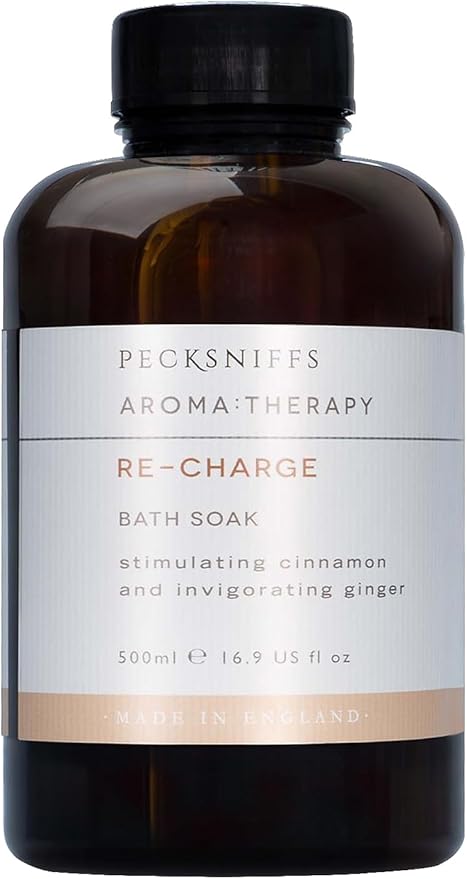 Pecksniff's Aroma:Therapy Re-Charge Bath Soak Decanter | 500ml/16.9 Fl Oz