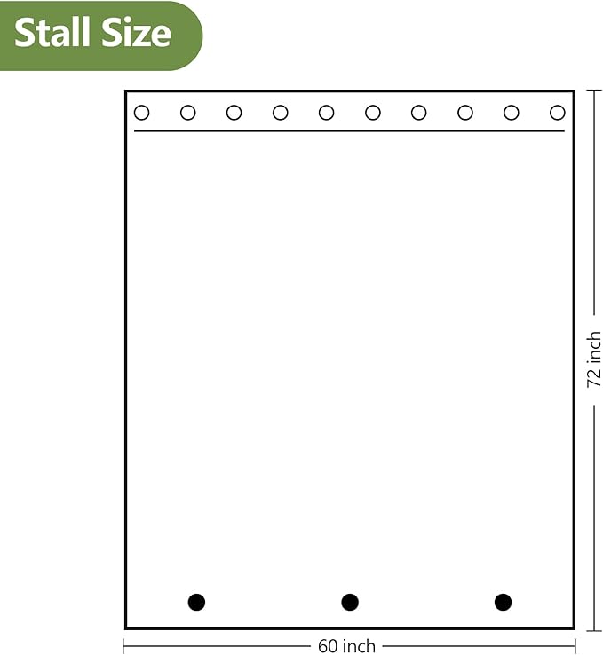 Waterproof Clear Shower Curtain Liner with 3 Large Magnets, 60 x 72 inch Bpa-Free PEVA 8G Plastic Shower Liner Weighted, Transparent Bathroom Shower Curtain for Walk-in