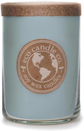ECO CANDLE CO. Recycled Candle, Cedar & Sandalwood, 26 oz. Double Wick - Scents of Fresh Ozone, Lily, Cedar & Sandalwood- 100% Soy Wax, No Lead. Hand Poured, Midwest Grown Soybeans