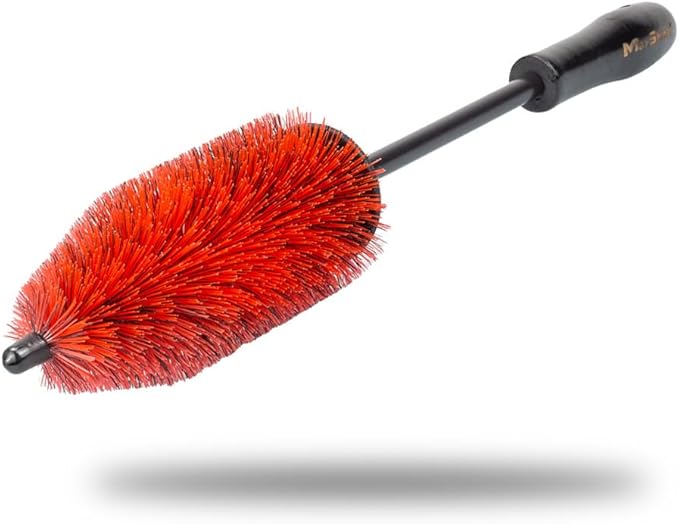 Maxshine 6” Universal Bristle Wheel & Rim Brush | Short PP Handle with Soft Durable Bristles | Quick, Safe & Cleaning Tool for Wheels, Rims, Exhausts & Engine Bays | Detailing for Cars, Trucks & SUVs