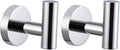 Polished Stainless Steel Towel Coat Hooks Bathroom Clothes Garage Hotel Cabinet Closet Sponges Robe Hook Wall Mounted Round Kitchen Heavy Duty Bath Door Hanger 2 Pack