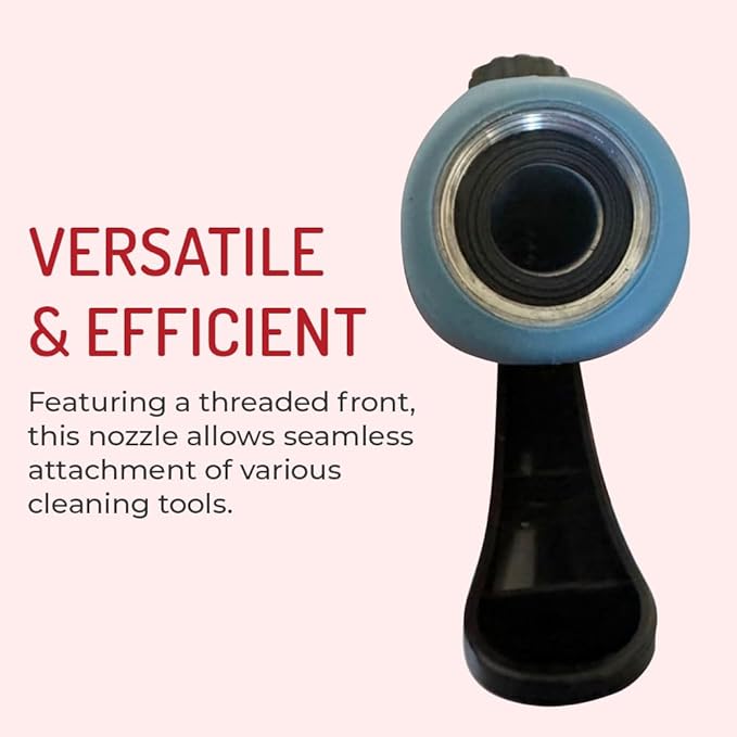 Hi Tech High-Pressure Heavy-Duty Hose Nozzle – 100 PSI Max, 160F Water Temp, Pistol Grip with Threaded Front for Cleaning Tools, Fits Standard Garden Hoses