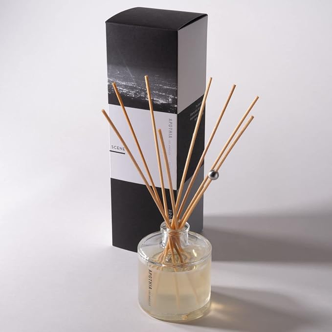 APOTHIA - Scene Mini Aromatic Diffuser | Fig & Juniper Berry | Premium Essential Oils | Up to 6 Months | 2 oz | 55 ml | Small Batches for Luxury Quality in Elegant Glass Bottle