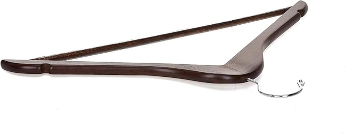 Quality Wooden Hangers - Slightly Curved Hanger 80 Pack Sets - Solid Wood Coat Hangers with Stylish Chrome Hooks - Heavy-Duty Clothes, Jacket, Shirt, Pants, Suit Hangers Walnut - Chrome Hook