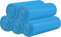 5 Rolls Small Trash Bags - 100 Counts Durable 4 Gallon Small Garbage Bags for home office kitchen Bathroom Bedroom Trash Can liners（Blue）