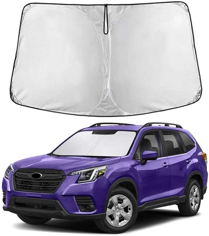 EcoNour Windshield Sun Shade for Subaru Forester 2019-2026 Accessories Custom Fit Window Shade Sun Visor Protector Foldable Blocks UV Rays Keep Your Car Cooler