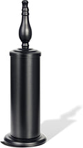 Megier Matt Black Toilet Brush and Holder Set, Toilet Bowl Brush with Heavy Duty Wide Base,Deep Cleaning Modern Bathroom Cleaner Brush -Space Saving