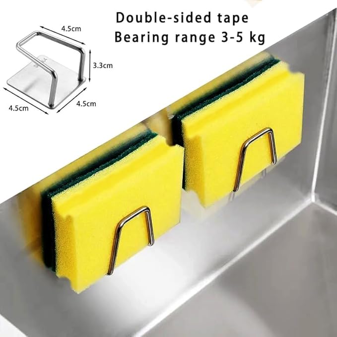 NESTLY Sponges, Eco Non-Scratch Scrub Pads, Dish Scrubber for Cleaning Kitchen and Dish Cleaning,12 Scrubbing Sponges+ Draining Rack