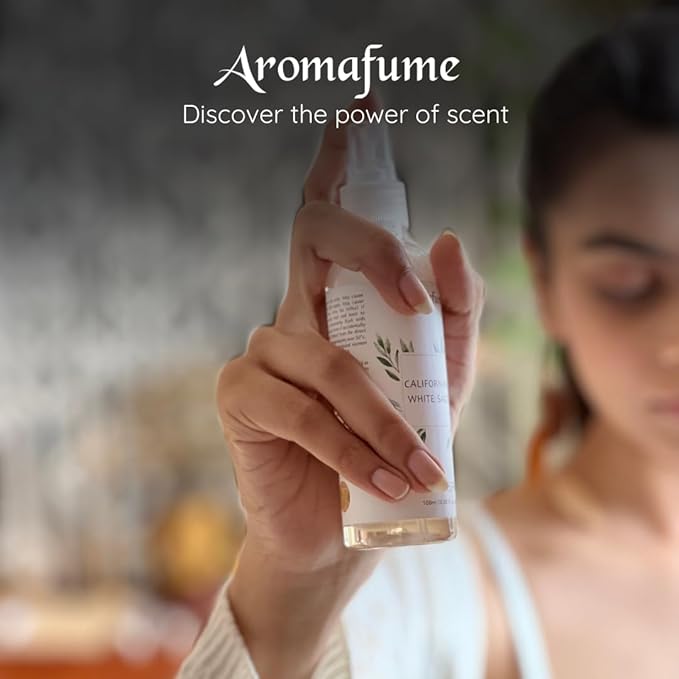 White Sage Smudge Spray by Aromafume | 100ml/3.3 oz | Sage for Cleansing Negative Energy & Protection | Non-Toxic Room Spray | Natural Sage Mist for Spiritual Cleansing, Smokeless Smudging