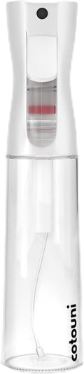 Cotouni Continuous Spray Bottle for Hair Care, Hydrating Skin Care | Plant Mister or Squirt Bottle for Ironing and Cleaning, 10.1 fl oz/300 mL Clear Glass, 9.8"(H) x 2.08"(W)