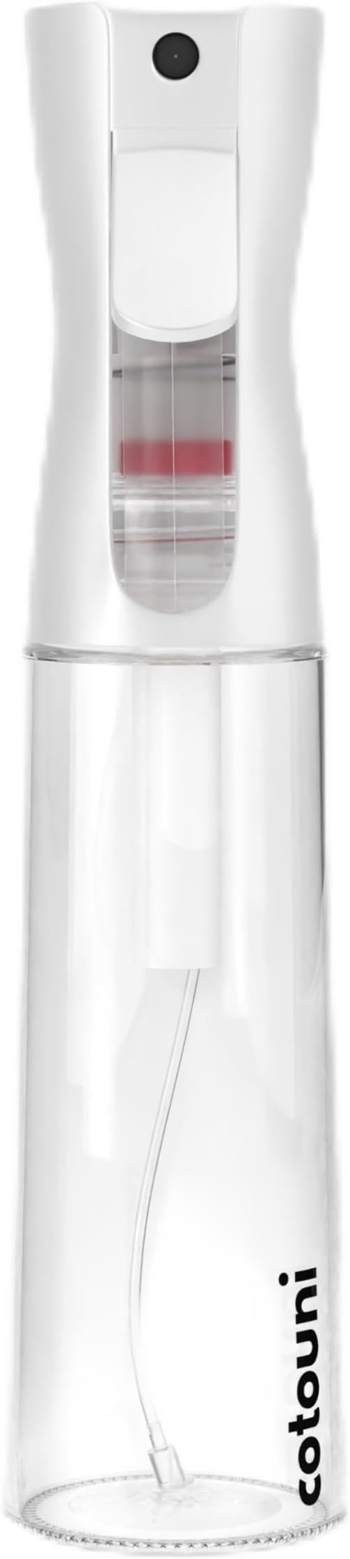 Cotouni Continuous Spray Bottle for Hair Care, Hydrating Skin Care | Plant Mister or Squirt Bottle for Ironing and Cleaning, 10.1 fl oz/300 mL Clear Glass, 9.8"(H) x 2.08"(W)