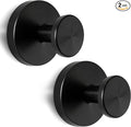 2026 Heavy Duty Black Suction Cup Hooks for Shower - 2 Pack, No Drill & No Damage Waterproof Hooks for Glass Door/Tile, Strong Hold for Towels, Robes