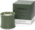 Annex Oud and Agarwood Luxury Scented Candle - 8oz Handmade Ceramic Jar Candle - 50hr Clean Burn, 100% Non-Toxic Soy Wax, Aesthetic Home Decor Winter Gift for Men and Women - Sandalwood & Amber