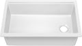 KRAUS Turino 33-inch Fireclay Workstation Drop-In/Undermount Single Bowl Kitchen Sink in Gloss White, KFDW1-33GWH
