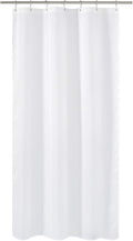 N&Y HOME Fabric Shower Curtain Liner Stall Size 42 Width by 72 Length inches, Hotel Quality, Washable, White Bathroom Curtains with Grommets, 42x72