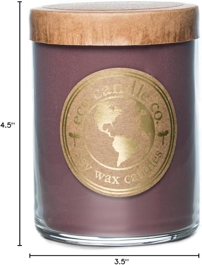 ECO CANDLE CO. Recycled Candle, Goddess, 18 oz. Double Wick - Scents of Patchouli, Jasmine, Sandalwood, Cinnamon, Vetiver, & Musk - 100% Soy Wax, Hand Poured, Phthalate Free, Midwest Soybeans