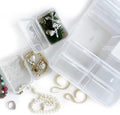 12-in-1 Multi-Functional Plastic Jewelry Organizer Box | Bead Storage Organizer with 12 Removable Compartments | Travel-Friendly Craft Organizer Box for Daily Jewelry Management (Big Box (1 pack))