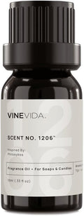 VIVEVIDA 0.33oz Scent No.1206 Fragrance Oil for Candle and Soap Making - Natural Candle Fragrance - Made in USA