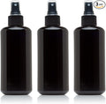 Infinity Jars 200 Ml (6.7 fl oz) Black Ultraviolet Glass Fine Mist Spray Bottle Cleaning Products Refillable Containers Homemade Perfume Blends Room, Sprays Bath Beauty Hair, Screw Top Bottles 3-Pack