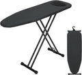 RAINHOL Ironing Board 48x15, Wide Heavy Duty Full Size Ironing Board, Sturdy Iron Table with Smart Hanger, Heat-Resistant Silicone Pad Iron Rest, Black