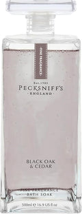 Pecksniff's Prestige Black Oak & Cedar Bath Soak Decanter | 500ml/16.9 Fl Oz