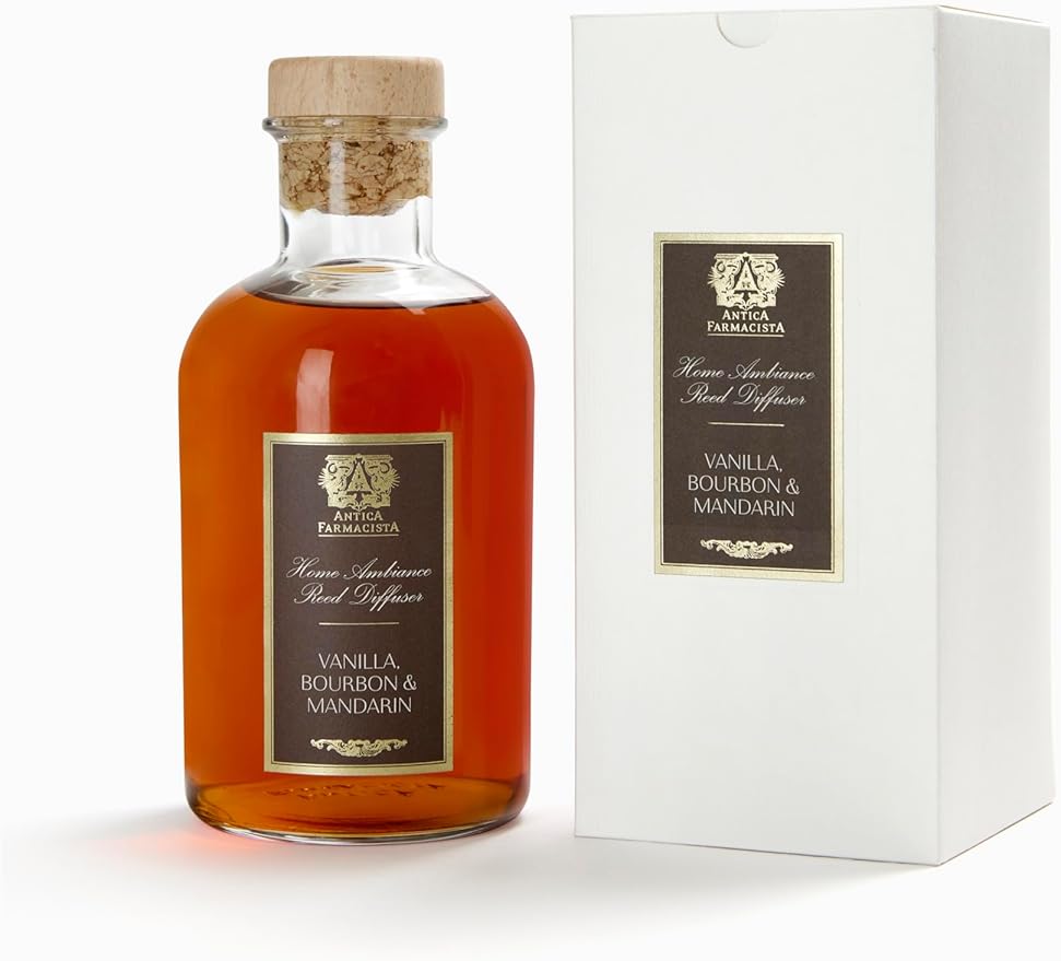 Antica Farmacista Home Ambiance Diffuser - Long-Lasting Reed Scent Diffuser - Luxury Room Freshener Gift - Vanilla, Bourbon & Mandarin, 16.9 fl oz