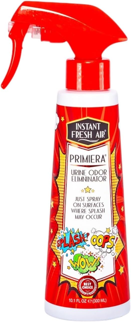 Instant Fresh Air Urine Odor Eliminator 'Primiera' - Urine Remover Spray for Bathrooms, Mattresses, Furniture, Carpets, & Hard Surfaces - For Home, Business, School - Vanilla Scent - 10.1 Oz.