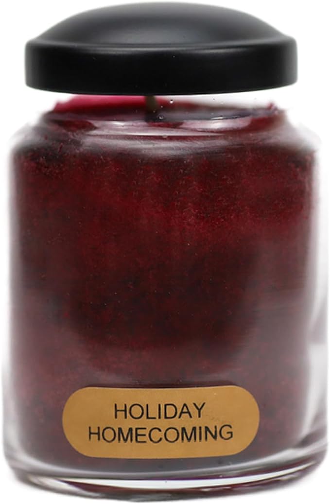 A Cheerful Giver - Holiday Homecoming Baby Scented Glass Jar Candle (6oz) with Lid & True to Life Fragrance Made in USA