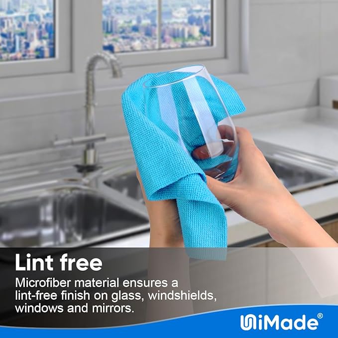 UNIMADE Microfiber Cleaning Cloth, 150PK Reusable Shop Rags Bulk Microfiber Cleansing Cloth Lint Free Cleaning-Towel for Car Kitchen Automotive Bar Mechanic Restaurant Garage,11.5"x11.5",Multicolor