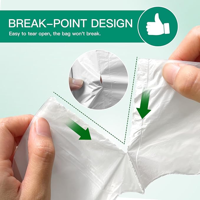 1.2 Gallon Small Bathroom Trash Bags, 90 Count Mini Garbage Bags, Unscented Wastebasket Bag, Clear Trash Can Liners