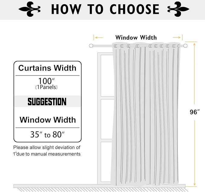 ChrisDowa Room Divider Curtain 96 Inches Long, Wide Blackout Sliding Door Curtain for Bedroom, Room Darkening Privacy Window Curtain for Patio Door (1 Panel Set, Teal, 100 x 96 Inch)