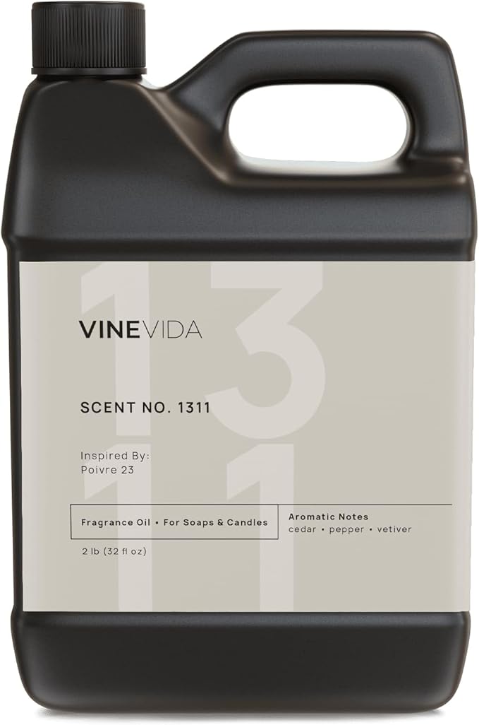 VINEVIDA Scent NO. 1311 Fragrance Oil - 32oz (2lbs) - Inspired by: Poivre 23 Fragrance Oil for Candle Making - Made in USA Candle Scents Scents for Soap Making