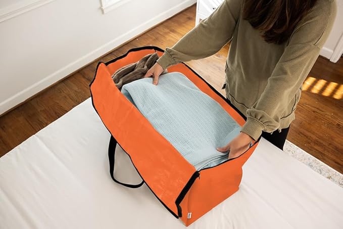 ClearSpace Heavy Duty Moving Bags or Storage Bags – Storage Bins with Lids, Large Moving Boxes with Backpack Straps & Zippers,– Packing Box & Moving Supplies for College Dorm, 8 Pack