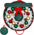 HOLDN’ STORAGE Premium Wreath Storage Bag - Durable Material - Waterproof - Heavy-duty Christmas Storage Container for Xmas Wreath with Dual Zipper Closure, Tear-proof, 30"W x 7.5"D - Green