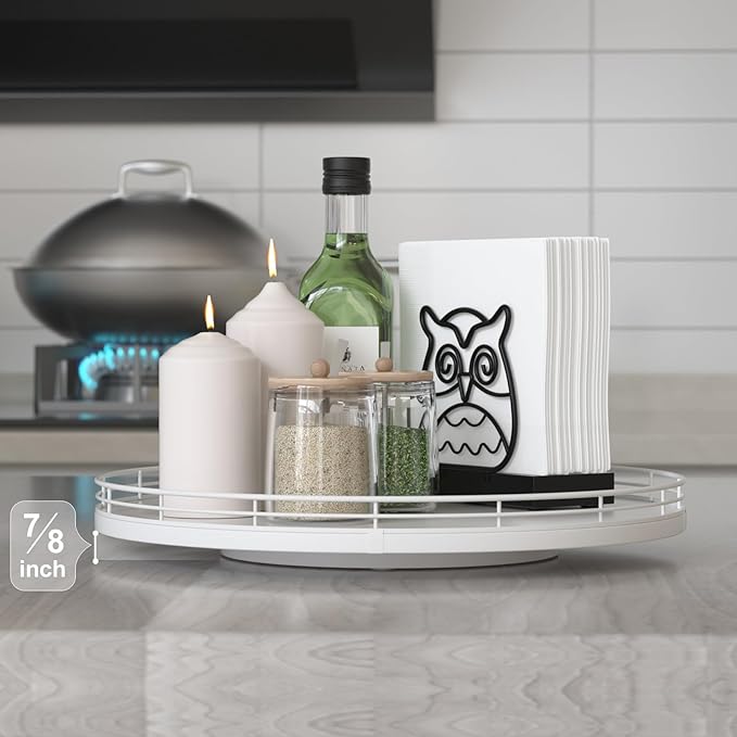 13" Oak Wood Decorative Tray for Home Decor, Tray for Coffee Table Decor Perfume Nightstand Vanity Bathroom Trays for Counter Candle Jewelry Makeup Farmhouse Table Centerpiece for Dining Room White