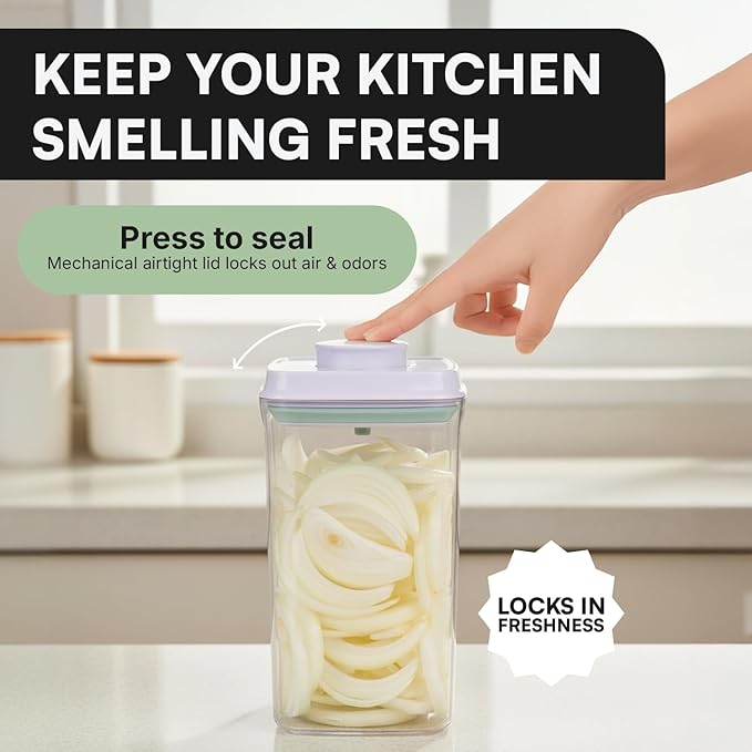 iChewie Bop Top | Airtight Meal Prep Containers with Lids | Food Storage Container Sets | Snack and Overnight Oats Fridge Organizer | Pantry and Kitchen Organization