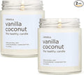 Lavanila Vanilla Coconut Scented Natural Soy Candle (2-Pack) - Handcrafted, Clean Burning 50 Hour Burn Time, 7 oz Each